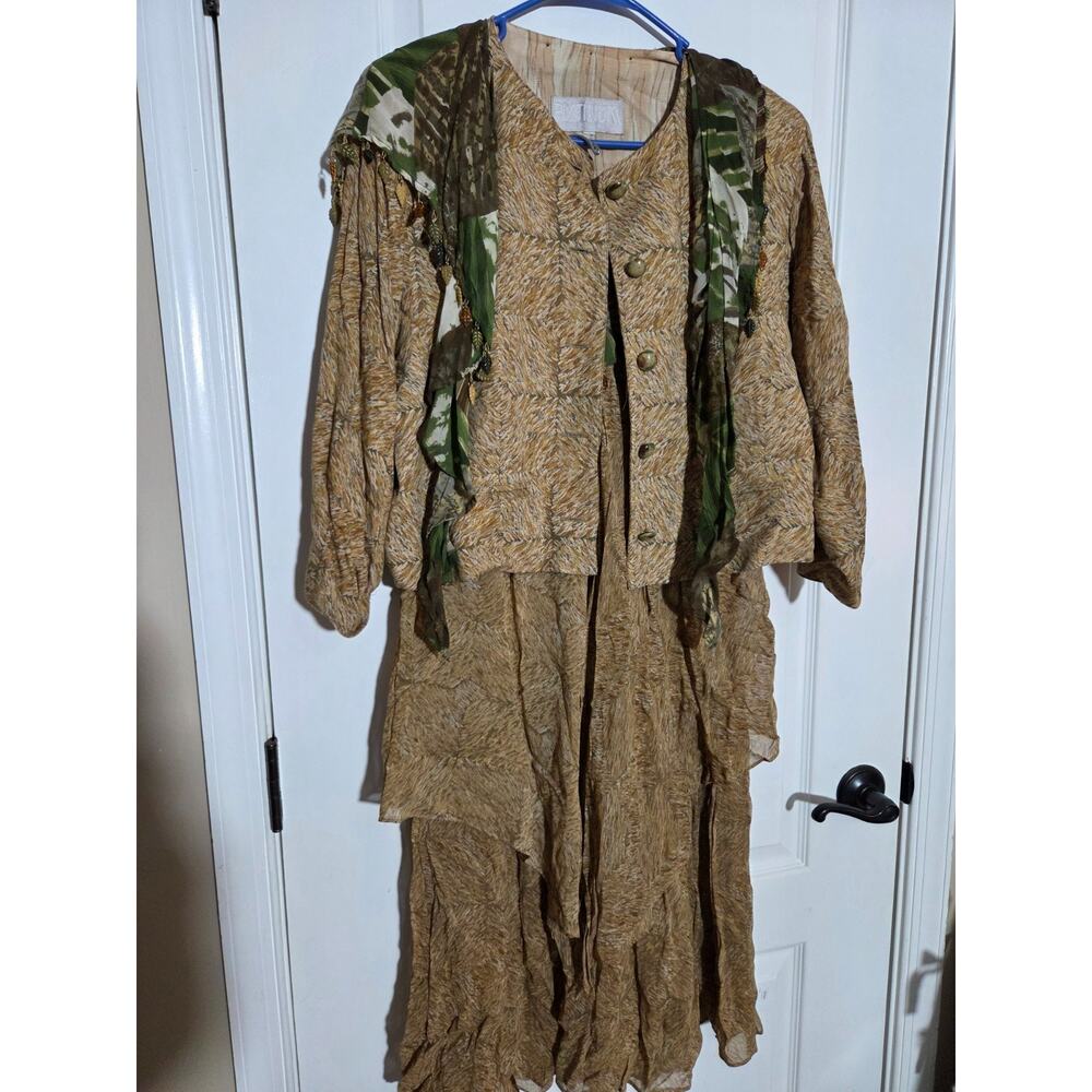 Vintage RARE Vintage Dorothy Schoelen Platinum 2 Piece Skirt Set Size 8